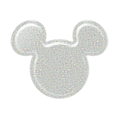 Earridescent White Glitter Mickey Mouse